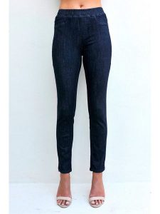 Bleu d'Azur Jegginsy "Vendy" - Slim fit - w kolorze granatowym rozmiar: 34. Niebieskie rurki Bleu d'Azur, z bawełny. Za 57,06 zł.