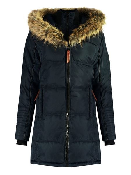 Canadian Peak Parka "Beauty" w kolorze granatowym rozmiar: L. Niebieskie płaszcze Canadian Peak, l, bez wzorów, z tkaniny, bez kaptura. Za 233,33 zł.