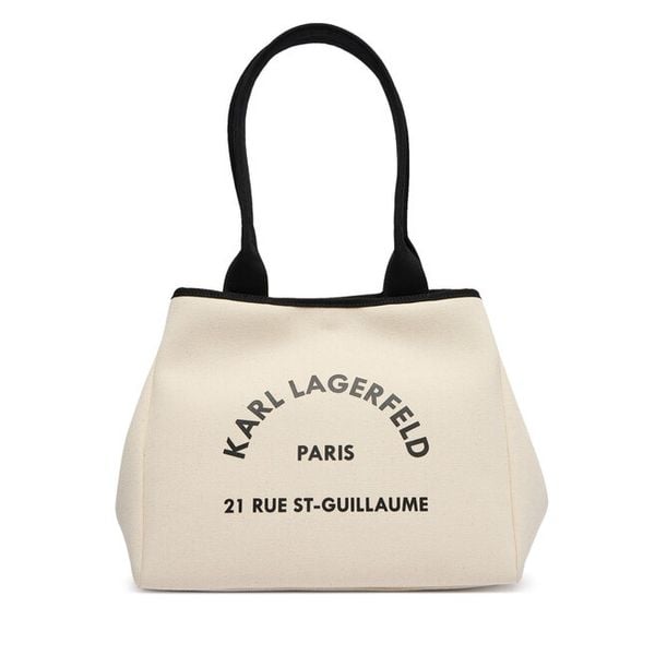 Torebka KARL LAGERFELD. Brązowe shopper bag KARL LAGERFELD, bez wzorów, bez dodatków. Za 364,99 zł.