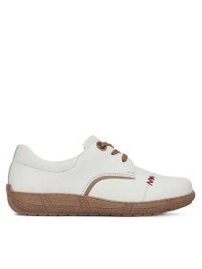 Go Soft Półbuty WI23-COMFORT-01 Biały. Białe półbuty Go Soft, bez wzorów, ze skóry, bez obcasa, na płaskiej podeszwie, bez zapięcia. Za 219,99 zł.