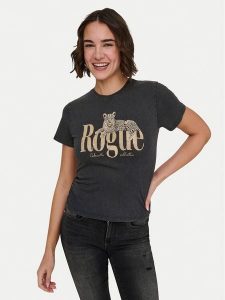 ONLY T-Shirt Lucy 15346760 Czarny Regular Fit. Czarne t-shirty ONLY, xs, bez wzorów, z bawełny, bez kołnierzyka, bez ramiączek. Za 79,99 zł.