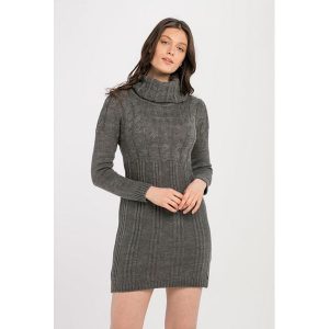 Sweter w kolorze antracytowym. Długie swetry marki Jimmy Sanders. W wyprzedaży za 119,95 zł.