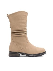 Clara Barson Botki Judith SWS6201-04 Beżowy. Brązowe botki Clara Barson, bez wzorów, z syntetyku, bez obcasa, na płaskiej podeszwie, bez zapięcia. Za 169,99 zł.