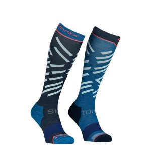 Skarpety skiturowe damskie Ortovox Ski Tour Long Socks. Czerwone skarpetki ORTOVOX, bez wzorów. Za 151,99 zł.