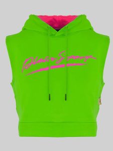 Plein Sport Bluza w kolorze jasnozielonym rozmiar: M. Zielone bluzy Plein Sport, m, bez wzorów, z bawełny, z kapturem. Za 210,81 zł.