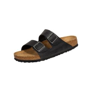 Klapki unisex Birkenstock Arizona. Czarne klapki Birkenstock, bez wzorów, z materiału, bez obcasa. Za 459,00 zł.
