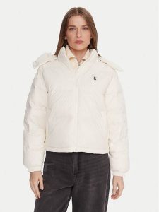 Calvin Klein Jeans Kurtka puchowa Essential LV047D501G Écru Relaxed Fit. Kurtki Calvin Klein Jeans, l, bez wzorów, z jeansu, bez kaptura. Za 549,99 zł.