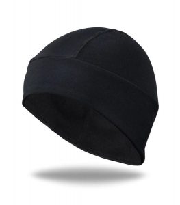 Ocieplana Lekka Czapka Kolarska pod Kask LUXA Core Black (jesień / wiosna). Czarne czapki ONE, bez wzorów, z materiału, klasyczne. Za 99,00 zł.