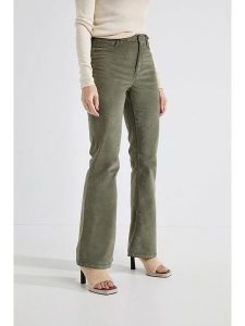 Josephine & Co Dżinsy "Alessandro" - Flare fit - w kolorze zielonym rozmiar: 40. Zielone jeansy Josephine & Co, bez wzorów. Za 259,13 zł.