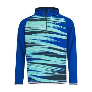 Sudadera Head Topspin Hoodie. Niebieskie kurtki Head, bez wzorów, z kapturem. W wyprzedaży za 314,65 zł.