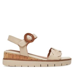 Sandały Tamaris. Brązowe sandały Tamaris, bez wzorów, bez obcasa, na koturnie, bez zapięcia. Za 209,99 zł.