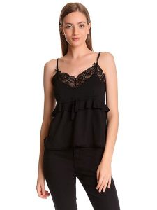 Vive Maria Top "Chez Colette" w kolorze czarnym rozmiar: L. Czarne topy Vive Maria, l, bez wzorów, z bawełny, bez kołnierzyka, bez ramiączek. Za 92,21 zł.