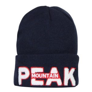 Czapka Peak Mountain Bon-Marc. Niebieskie czapki Peak Mountain, bez wzorów, sportowe. W wyprzedaży za 127,00 zł.