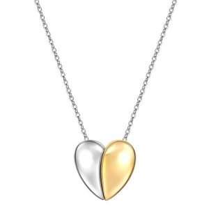 Yokoamii Naszyjnik Serce z pozlacanego mosiadzu Naszyjniki 1 ct Damski. Szare naszyjniki Yokoamii, posrebrzane. Za 149,99 zł.