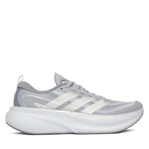 Buty do biegania adidas. Szare buty sportowe ADIDAS, bez wzorów, bez zapięcia, do biegania. Za 486,99 zł.