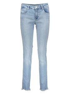 MAVI Dżinsy - Slim Skinny - w kolorze błękitnym rozmiar: W25/L30. Niebieskie jeansy Mavi, z aplikacjami, ze skóry. Za 109,78 zł.