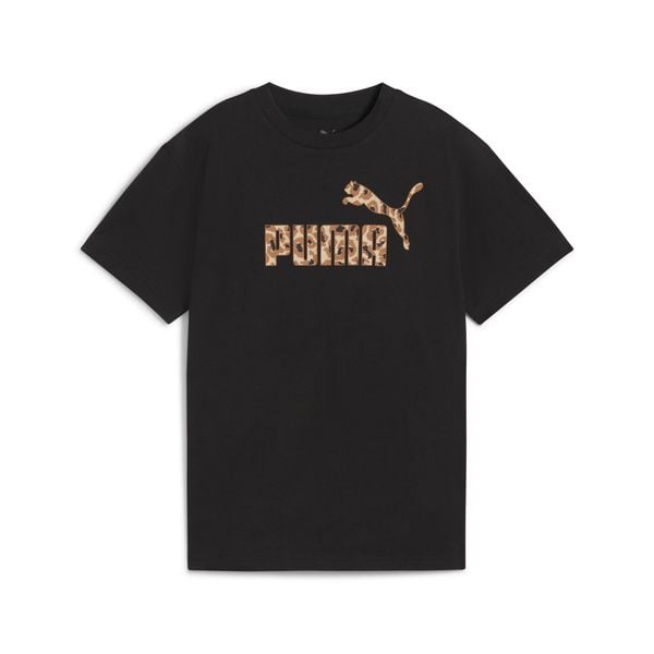 Młodzieżowa koszulka Essentials Animal Logo Infill PUMA Black. Czarna bluzki Puma, m, bez wzorów, prążkowane, młodzieżowe, bez kołnierzyka, bez ramiączek. W wyprzedaży za 93,05 zł.