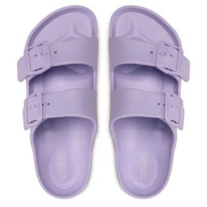 Klapki basenowe damskie Regatta Brooklyn. Fioletowe klapki Regatta, bez wzorów, bez obcasa. Za 63,84 zł.