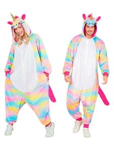 Carnival Party Kombinezon kostiumowy "Unicorn" w kolorze białym ze wzorem rozmiar: XXL. Białe kombinezony Carnival Party, xxl, bez wzorów, bez kołnierzyka, bez ramiączek, krótkie. Za 152,99 zł.