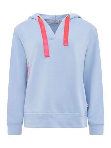Zwillingsherz Bluza "Smile" w kolorze błękitnym rozmiar: L/XL. Niebieskie bluzy Zwillingsherz, l, bez wzorów, z kapturem. Za 215,45 zł.