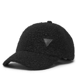 Czapka z daszkiem Guess. Czarne czapki Guess, z aplikacjami. Za 147,99 zł.