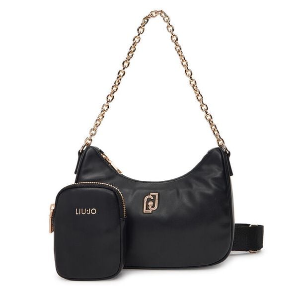 Torebka Liu Jo. Czarne torebki klasyczne Liu Jo, bez wzorów, bez dodatków. Za 389,99 zł.