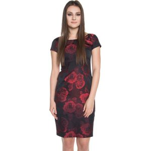 Elegancka sukienka we wzory BIALCON. Sukienki marki BIALCON. W wyprzedaży za 146,00 zł.
