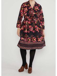 Blutsgeschwister Sukienka w kolorze czarno-różowo-żółtym rozmiar: M. Niebieskie sukienki Blutsgeschwister, na imprezę, m, bez wzorów, z bawełny, klasyczne, bez kołnierzyka, bez ramiączek, midi, rozkloszowane. Za 238,72 zł.