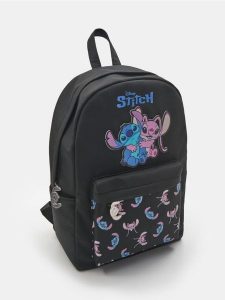 Plecak ze wzorkiem Stitch - czarny. Czarne plecaki Sinsay. W wyprzedaży za 33,99 zł.