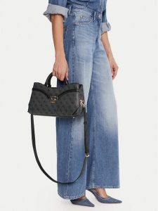 Guess Torebka Dea HWSG79 93060 Szary. Szare torebki klasyczne Guess, z aplikacjami, ze skóry, bez dodatków. Za 359,99 zł.