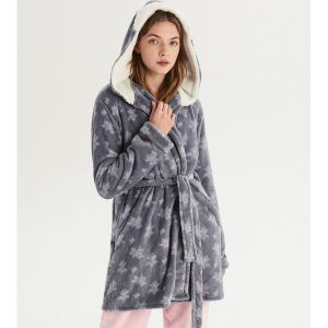 Szlafrok sowa - Jasny szar. Szlafroki marki Sinsay. Za 79,99 zł.