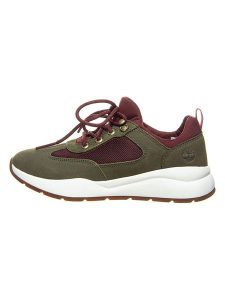 Timberland Sneakersy "Boroughs" w kolorze oliwkowo-bordowym rozmiar: 39. Brązowe trampki Timberland, bez wzorów, z materiału, bez zapięcia. Za 294,28 zł.