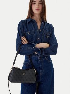 Guess Torebka Noelle II Mini HWBG96 72730 Szary. Szare torebki klasyczne Guess, z aplikacjami, ze skóry, bez dodatków. Za 589,99 zł.