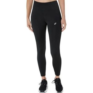 Damskie legginsy Asics Core. Czarne legginsy ASICS, bez wzorów, z materiału. Za 290,00 zł.