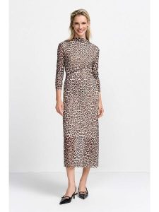 Rich&Royal Sukienka w kolorze beżowo-brązowym rozmiar: S. Brązowe sukienki Rich&Royal, na co dzień, s, bez wzorów, bez kołnierzyka, bez ramiączek, midi, proste. Za 209,82 zł.