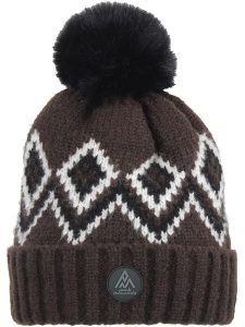 Peak Mountain Czapka "Monceau" w kolorze brązowym rozmiar: onesize. Brązowe czapki Peak Mountain, bez wzorów, ze splotem. Za 60,99 zł.