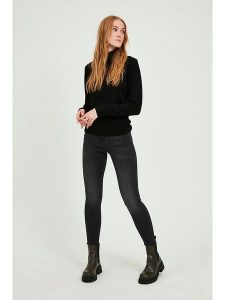 B.young Dżinsy - Slim fit - w kolorze antracytowym rozmiar: W36/L30. Czarne jeansy b.young, z aplikacjami, ze skóry. Za 96,60 zł.
