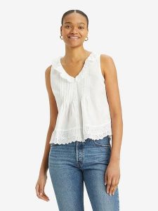 Levi's Top w kolorze białym rozmiar: XS. Białe topy Levi's®, s, bez wzorów, z bawełny, bez kołnierzyka, bez ramiączek. Za 87,61 zł.