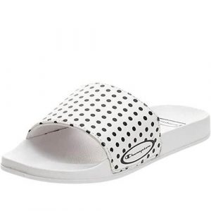 Klapki damskie Champion Ibiza Slide. Białe klapki Champion, bez wzorów, z materiału, bez obcasa. Za 47,40 zł.