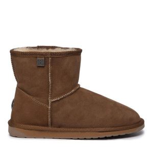 Śniegowce EMU Australia. Brązowe buty zimowe EMU Australia, bez obcasa, bez zapięcia. Za 789,99 zł.