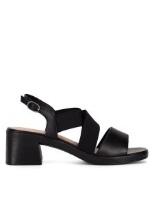 Lasocki Sandały RST-3248-04 Czarny. Czarne sandały Lasocki, bez wzorów, z materiału, bez obcasa, na słupku, bez zapięcia. Za 169,99 zł.