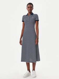 Tommy Jeans Sukienka codzienna DW0DW20383 Granatowy Regular Fit. Niebieskie kombinezony Tommy Jeans, na co dzień, s, bez wzorów, z bawełny, bez kołnierzyka, bez ramiączek, proste. Za 299,99 zł.