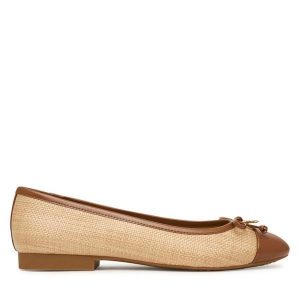 Baleriny MICHAEL Michael Kors. Brązowe balerinki MICHAEL Michael Kors, bez wzorów, bez obcasa, bez zapięcia. Za 435,99 zł.