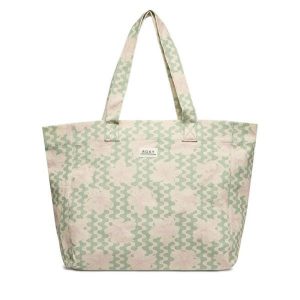 Torebka Roxy. Zielone shopper bag Roxy, bez wzorów, bez dodatków. Za 129,99 zł.
