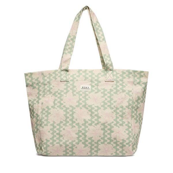 Torebka Roxy. Zielone shopper bag Roxy, bez wzorów, bez dodatków. Za 129,99 zł.