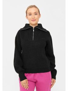 Bench Sweter "Thurynn" w kolorze czarnym rozmiar: 40. Czarne swetry oversize Bench, bez wzorów, bez ramiączek. Za 100,99 zł.