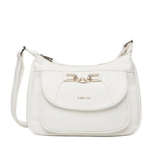 Torebka Lasocki. Białe listonoszki Lasocki, bez wzorów, bez dodatków. Za 189,99 zł.