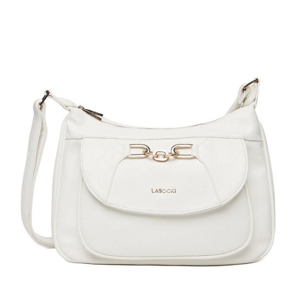 Torebka Lasocki. Białe listonoszki Lasocki, bez wzorów, bez dodatków. Za 189,99 zł.