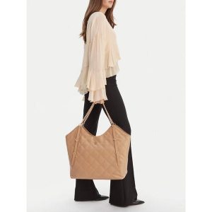 Torebka Badura. Brązowe shopper bag Badura, bez wzorów, bez dodatków. Za 299,99 zł.
