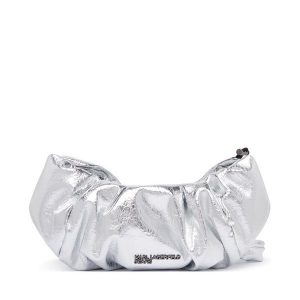 Torebka Karl Lagerfeld Jeans. Szare torebki klasyczne Karl Lagerfeld Jeans, bez wzorów, z jeansu, bez dodatków. Za 549,99 zł.